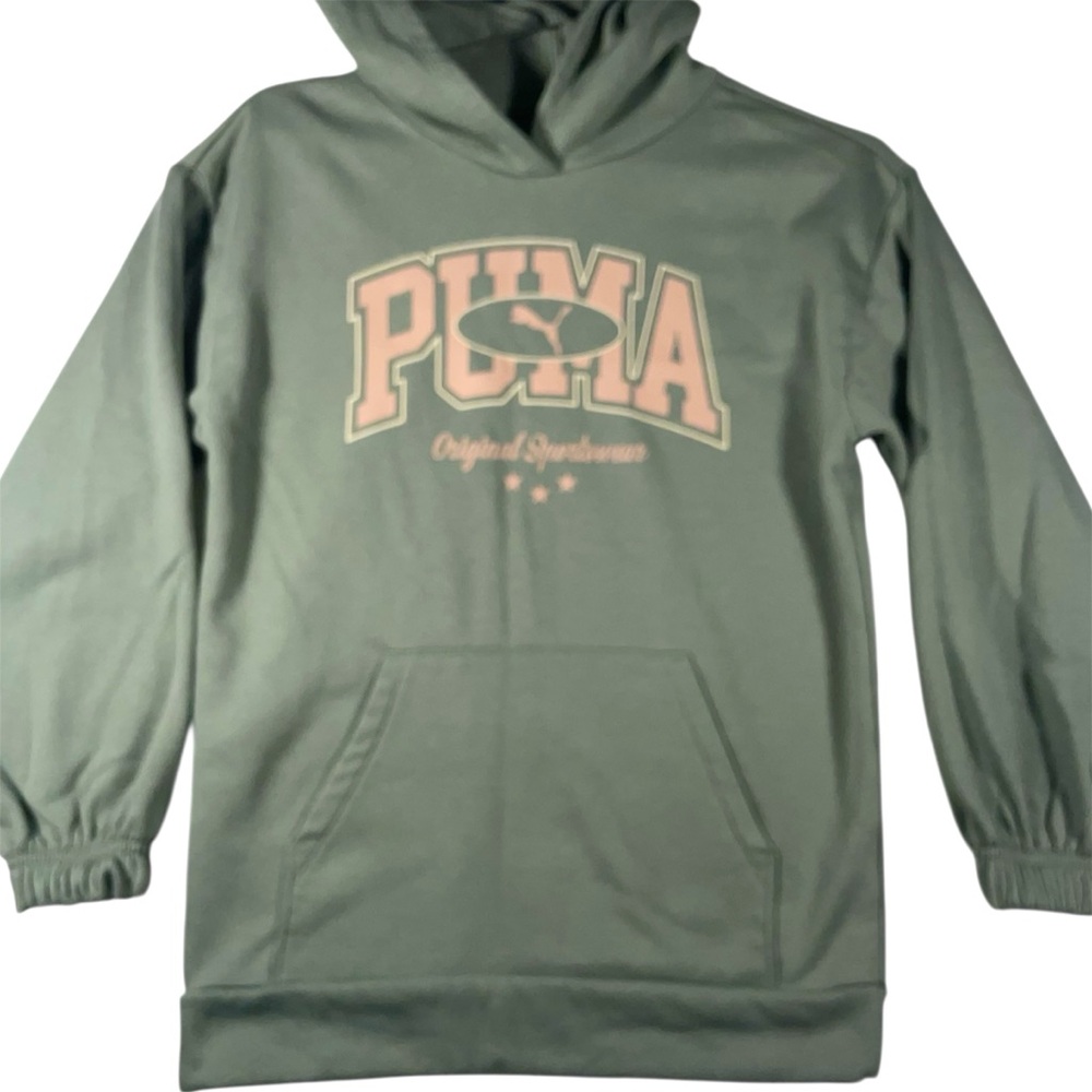 🌲 PUMA Forest Green Sweatshirt 🌲 Unisex Size Large (Kids)